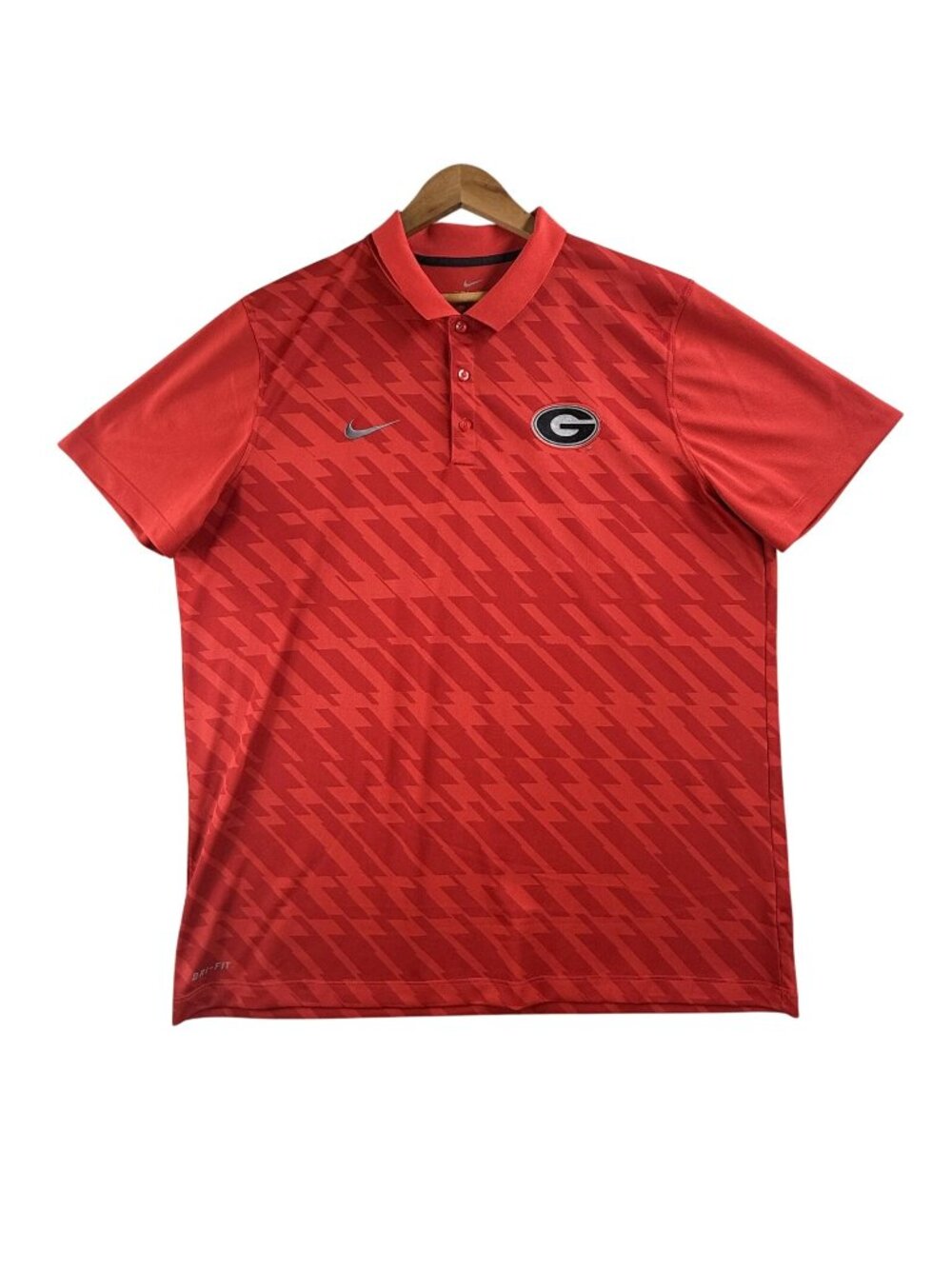 Georgia Bulldogs Polo Shirt Mens XL Red NCAA Football Nike Dri Fit Coach
